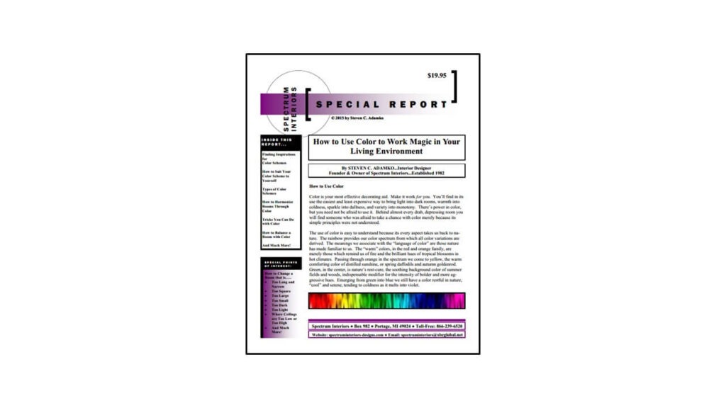 Interior Design Reports